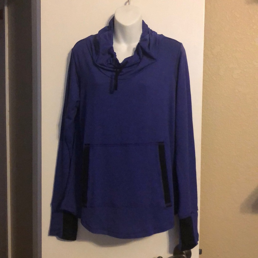 Purple Mock Neck light weight Sweatshirt